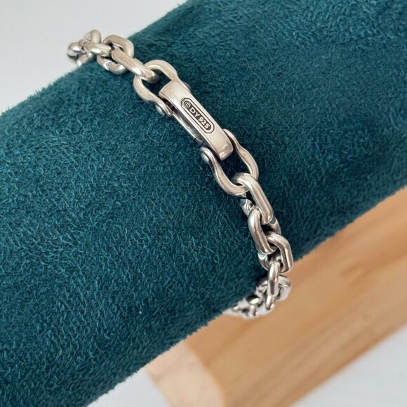 David Yurman Men's .925 Sterling Silver Streamline Link Vintage Bracelet - Picture 4 of 5